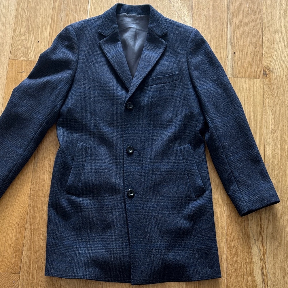 Classic Navy with blue stripes overcoat